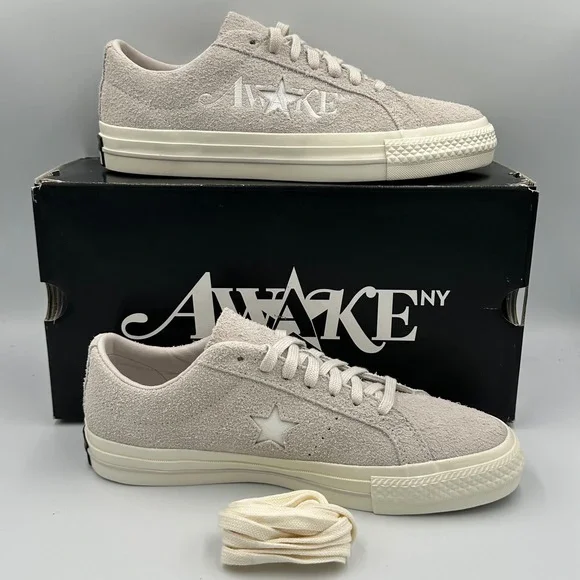 Converse One Star x Awake NY White Sand Suede A07144C Men 8 / Wmn 9.5 DS Low Top - Picture 4 of 11
